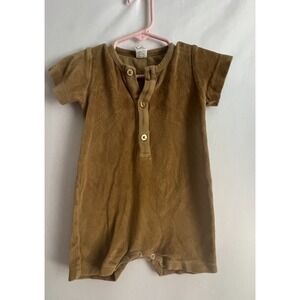 Kate Quinn Shortie‎ Romper baby 12-18 monthsOrganic Neutral Sad Beige
